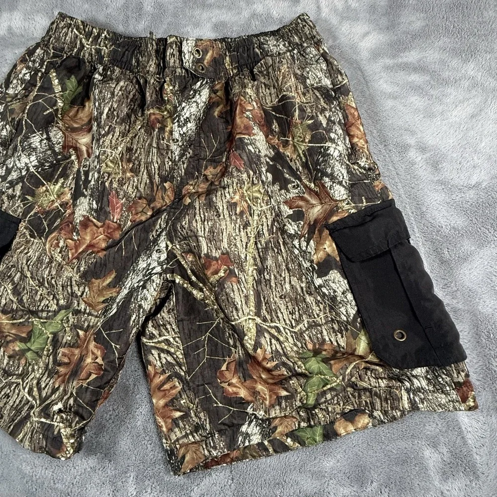 Wilderness Dreams Swim Shorts Mens Size XL Brown Camo Cargo Microfiber Hunting